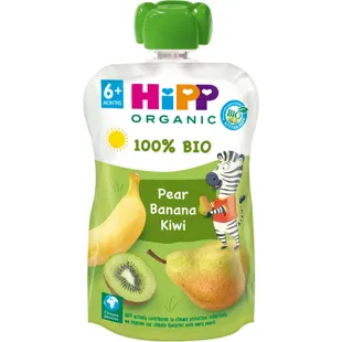 HiPP Pouches of Pear, Banana and Kiwi +6m BIO 100 gr