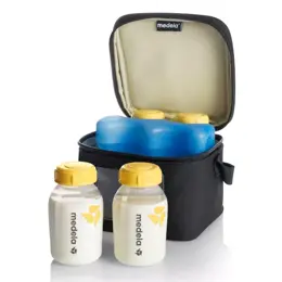 Medela Cooler Bag Compartiment et Bloc Réfrigérant + 4 Biberons