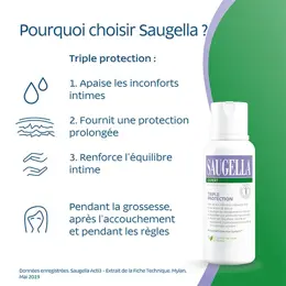 Saugella Triple Protection Soin Lavant Intime Inconforts intimes - Flacon 250ml