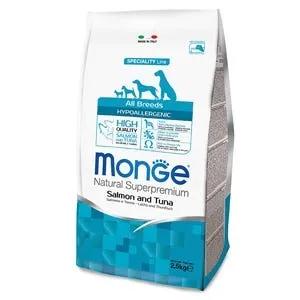 Monge Salmone E Tonno Cibo Secco Cani Adulti Sacco 2,5 Kg