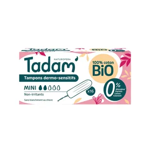 Tadam' igiene Femminile Proteggi-Slip Dermo-Sensitive Mini Bio 16 unità