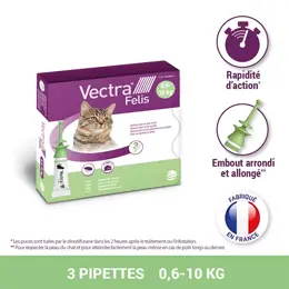 Vectra® Felis solution spot-on pour chats 3 pipettes