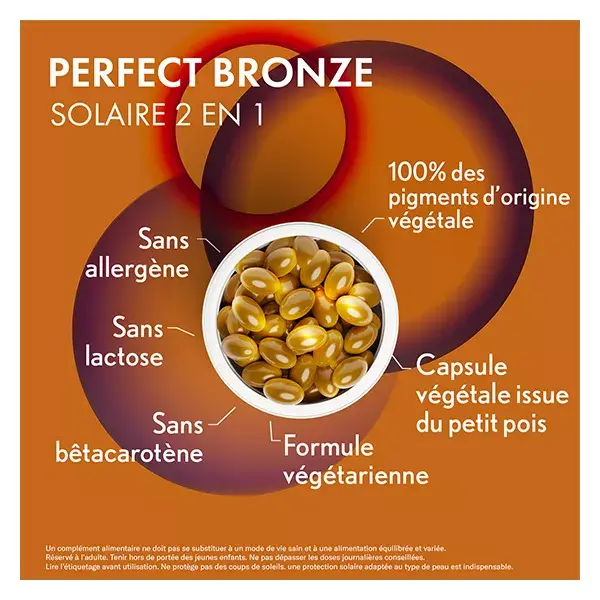 Oenobiol Perfect Bronze Solaire 2en1 Autobronzant & Préparateur solaire 60 cps