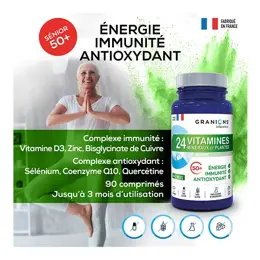 Granions 24 Vitamines Minéraux et Plantes Sénior 90 comprimés