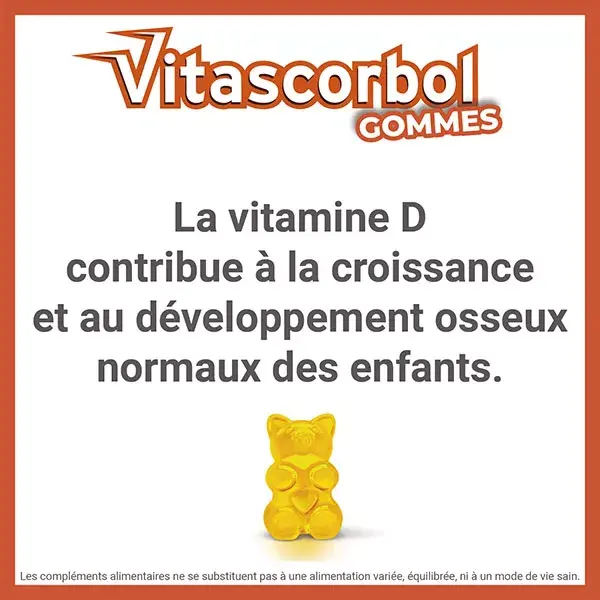 Vitascorbol Gommes Kids Vitamines et Croissance 60 gommes