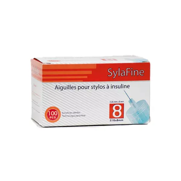 Sylamed Sylafine Aiguilles Stylo Insuline 31G x 8mm 100 unités