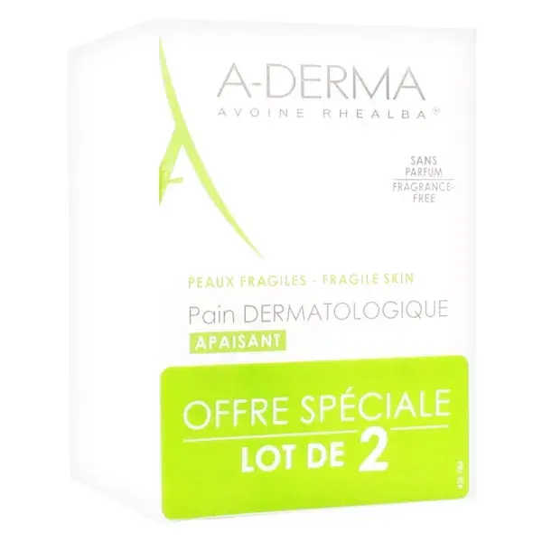 Aderma Dermatological Oat Milk Soap Pack of 2 x 100g