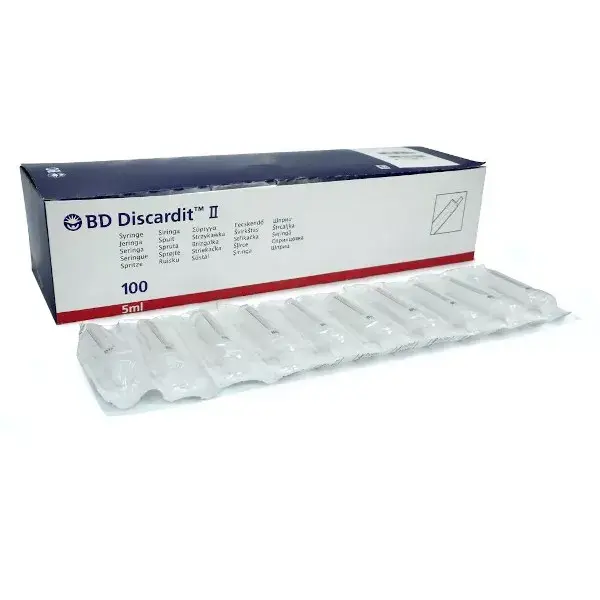 Seringue BD Discardit II - 5 ml - Boîte de 100