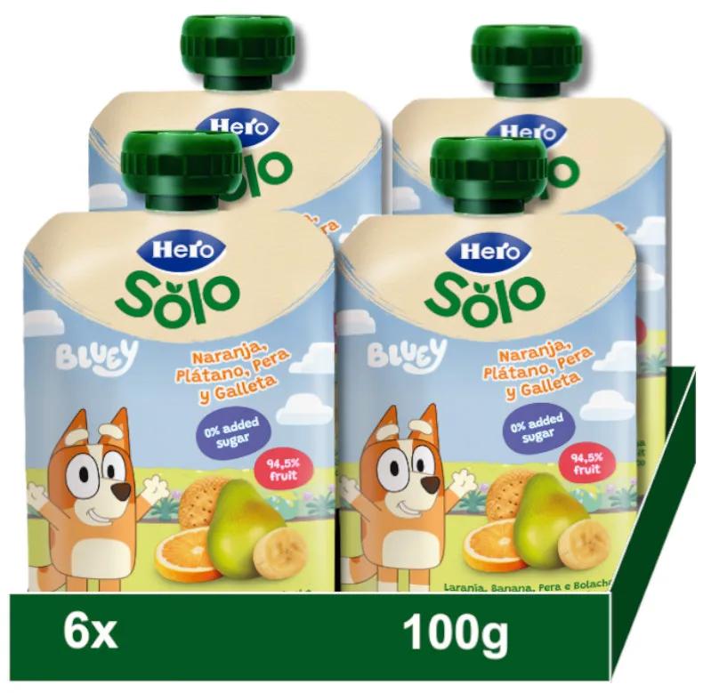 Hero Baby Oranje Banaan, Peer en Koekjeszak +12m 4x100 gr
