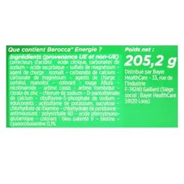 Berocca Energie Cassis Vitamine B et C Magnésium Zinc 45 comprimés effervescents