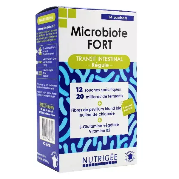 Nutrigée Microbiota Fort Intestinal Transit 14 sachets | French ...