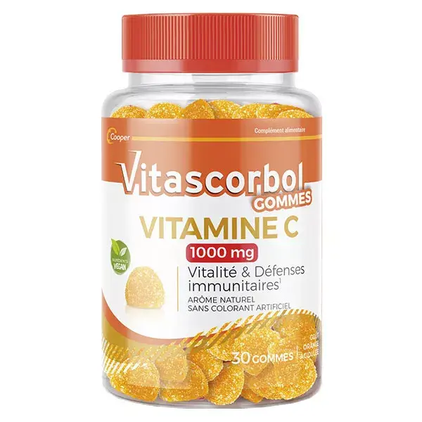 Vitascorbol Gommes Vitamine C 1000mg 30 gommes