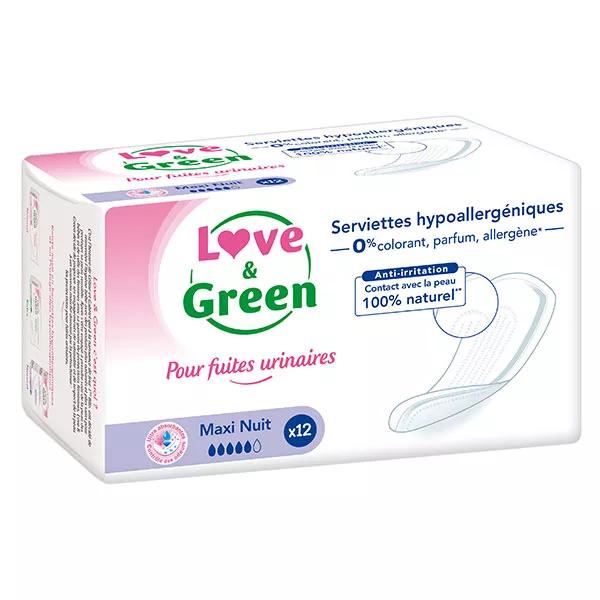 Love & Green Maxi Night Compresas Urinarias 12uds