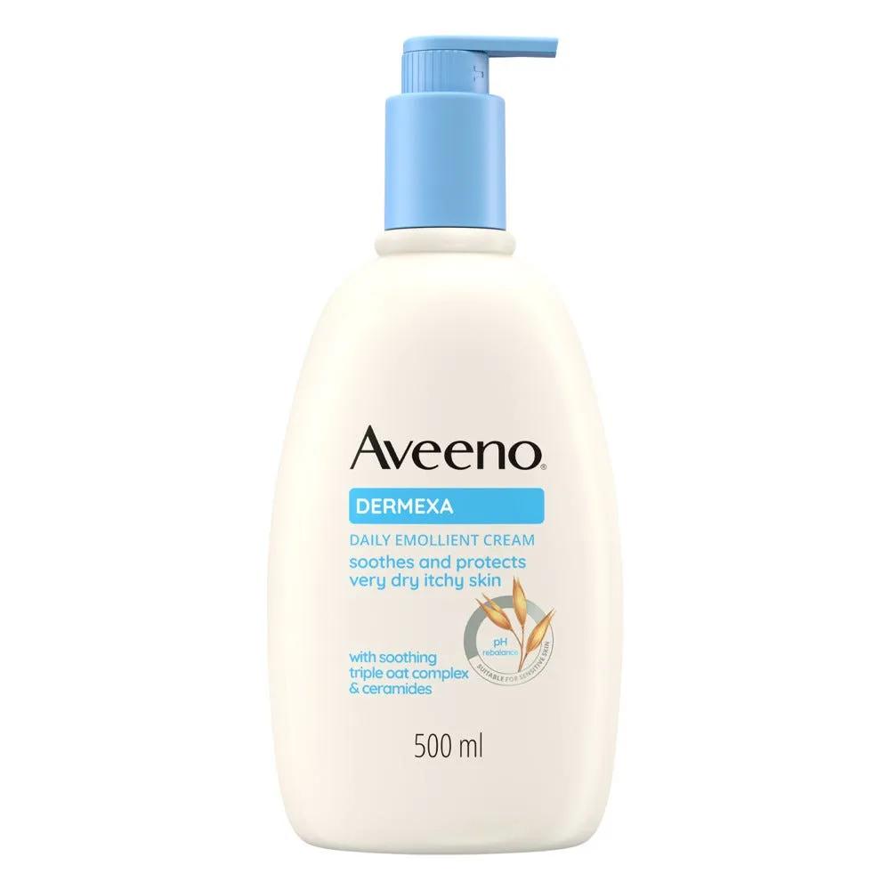 Aveeno Dermexa Crema Idratante Pelle Molto Secca a Tendenza Atopica e Con Prurito Senza Profumo 500 ml