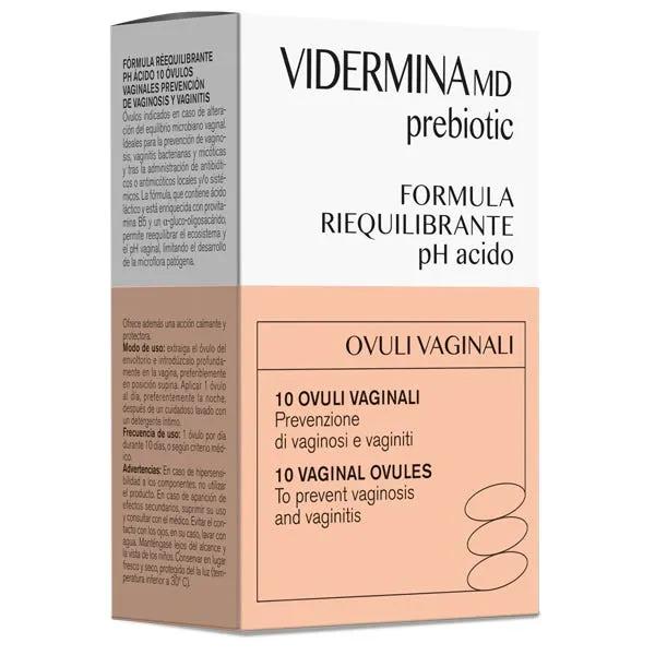 Vidermina Prebiotic Ovuli Vaginali Prebiotici 10 Pezzi