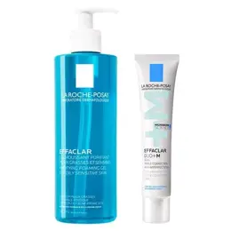 La Roche-Posay Effaclar Routine Anti-Imperfections Gel Moussant Purifiant 400ml & Soin Correcteur 30ml