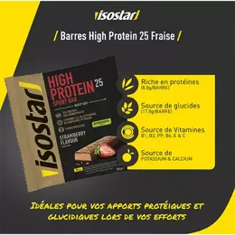 Isostar High Protein 25 Sport Barre Protéinée Fraise 3 unités