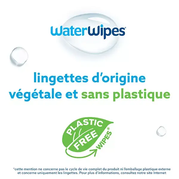 WaterWipes Lingettes Pures Lot de 4 x 60 lingettes
