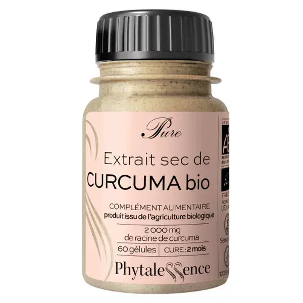 Phytalessence Pure Extrait Sec de Curcuma Bio 60 gélules