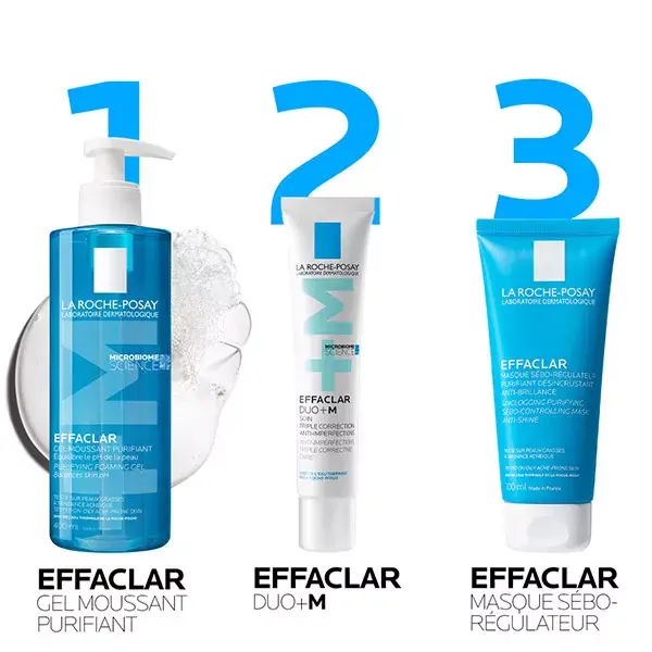 La Roche Posay Effaclar Lot Gel Moussant Purifiant +M 2x400ml