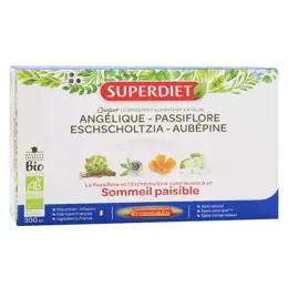 Superdiet Quatuor Passiflore Sommeil Paisible Bio 20 ampoules