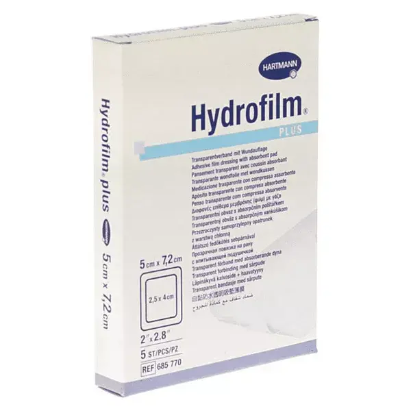 Hartmann Paul Hydrofilm Plus Adhesive Bandage 5x7.2cm 5 units