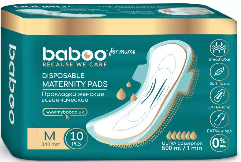 Baboo Compresas Desechables Postpartum Medianas 10 uds