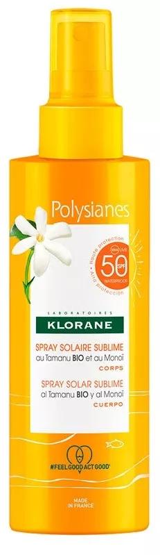 Klorane Polysianes Spray Solar SPF50+ 200 ml