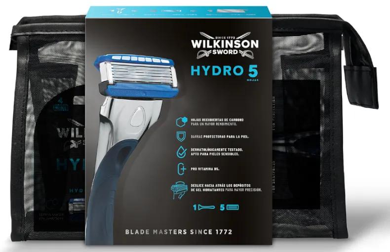 Wilkinson Sword Hydro 5 Borsa da toilette normale 1 rasoio + 5 ricariche