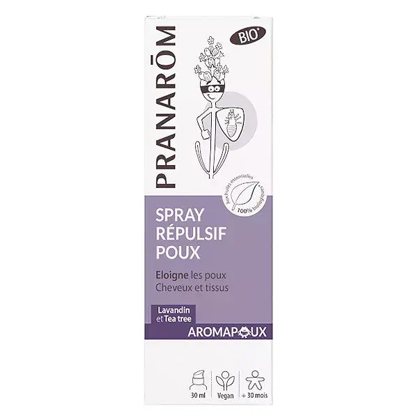 Pranarom Aromapoux Spray Bio Anti Poux Répulsif  30ml