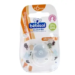 Bébisol Sucette Physiologique Silicone Robot +6 mois (réf S)