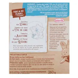 Babybio Repas Midi Assiette Carotte Pomme de Terre Cabillaud +15m Bio 260g