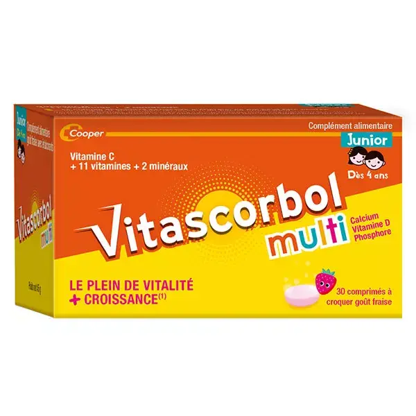 Vitascorbol Multi Junior 30 comprimés