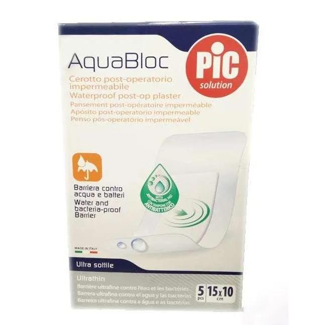 Pic Aquabloc Cerotti Antibatterici 15 x 10 cm 5 Pezzi