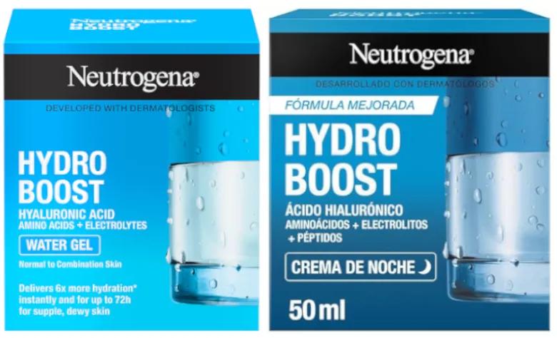 Neutrogena Hydro Boost Acqua Gel Viso 50 ml + Crema Notte 50 ml