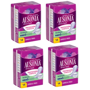 Ausonia Discreet Normal Compressa para perdas de urina para mulheres 4x14 unidades