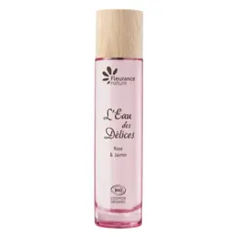 Fleurance Nature - Parfum à l'eau des délices rose et jasmin Bio - Flacon spray 50 ml