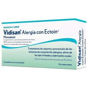 Bausch Lomb Vidisan Allergy Anatipestifer 20 gousses
