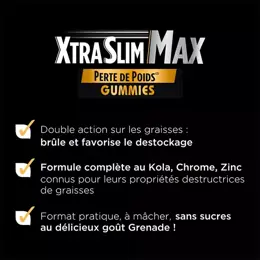 Forté Pharma XtraSlim Max Gummies Perte de Poids Minceur Brule graisse 60 Gommes