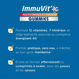 Forté Pharma ImmuVit'4G Gummies Energie Multivitamines Immunité 30 gommes