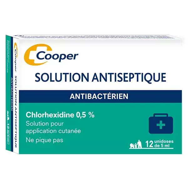 Cooper Solution Antiseptique 12 Unidoses de 5ml