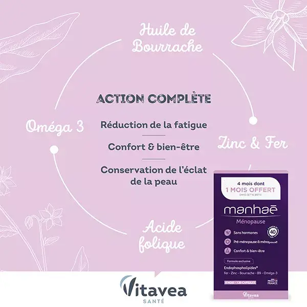 Nutrisanté Manhae Menopause Capsules 120 Capsules (3 months + 1 month free)