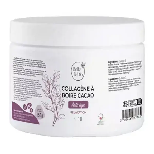 Belle & Bio Anti aging Marine Collagen to drink Cocoa 150g