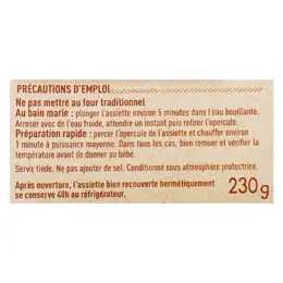 Babybio Repas Midi Assiette Navarin de Petits Légumes Agneau +12m Bio 230g