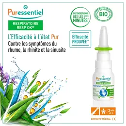 Puressentiel Respiratoire Spray Nasal Décongestionnant aux Huiles Essentielles Bio 15ml