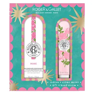 Roger&Gallet Rose Wellness Acqua Profumata Cofanetto Regalo 30ml + Crema Mani 30ml