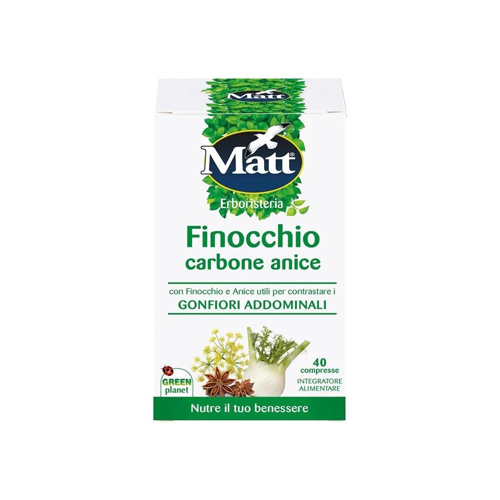 Matt Erboristeria Finocchio Carbone E Anice Integratore Contro I Gonfiori Addominali 40 Compresse