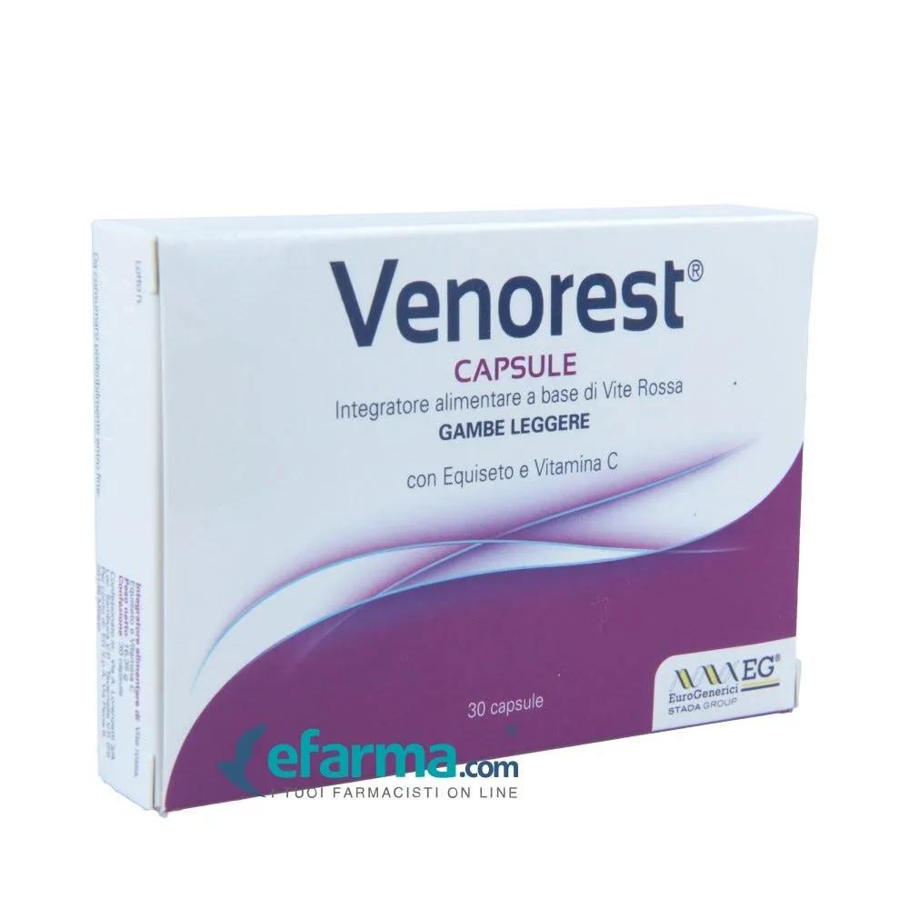 Venorest Capsule Integratore Di Vite Rossa 30 Capsule