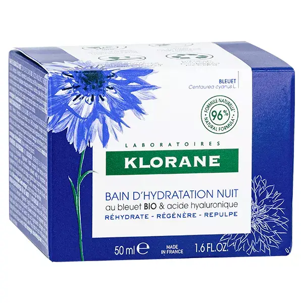 Klorane Bleuet Bain d'Hydratation Nuit 50ml