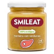 Smileat Tarrito de Ternera con Verduras 100% Ecológico 230 gr